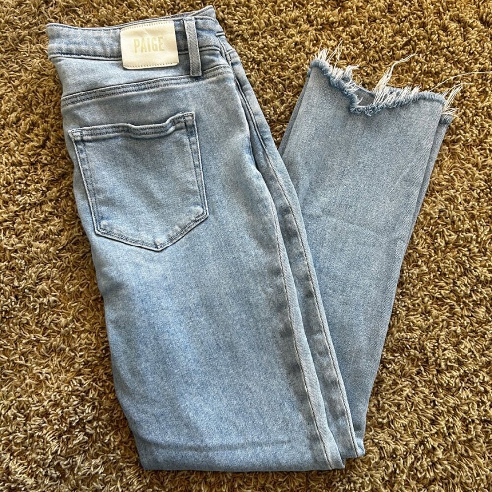 Paige High Rise Cindy - Shooting Star w/ Stellar Hem In Women's Size 31 - Picture 7 of 9
